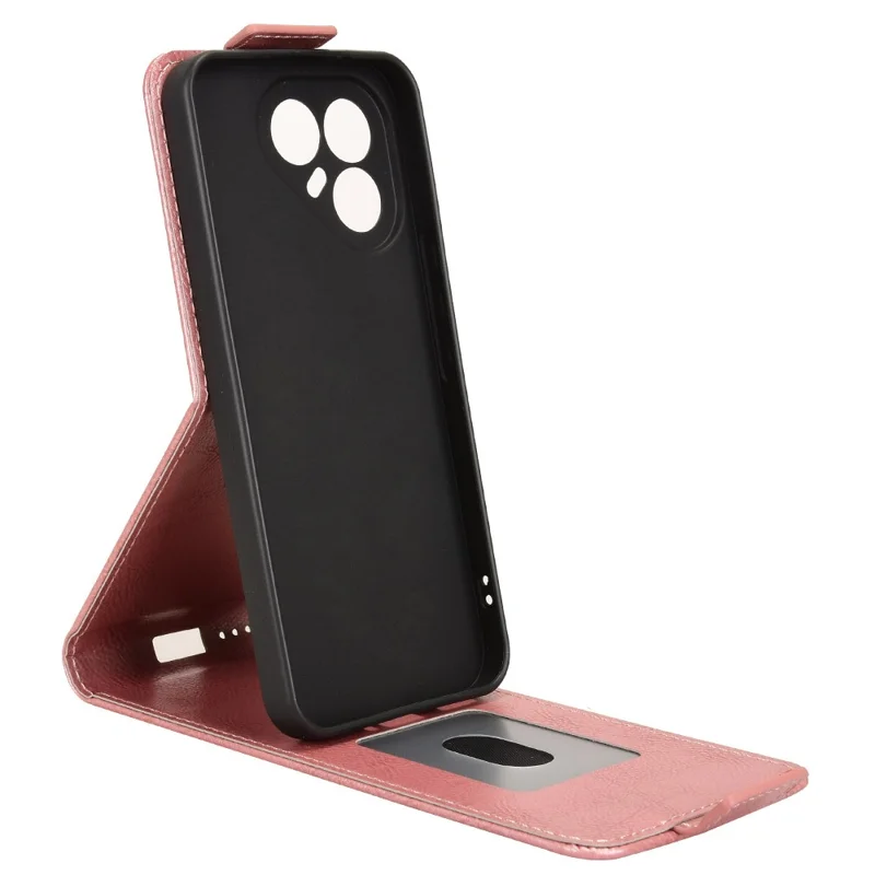 For TECNO Pova 7 Ultra 5G Stand Case Magnetic Clasp Vertical Flip Leather Phone Cover with Card Holder - Rose Gold