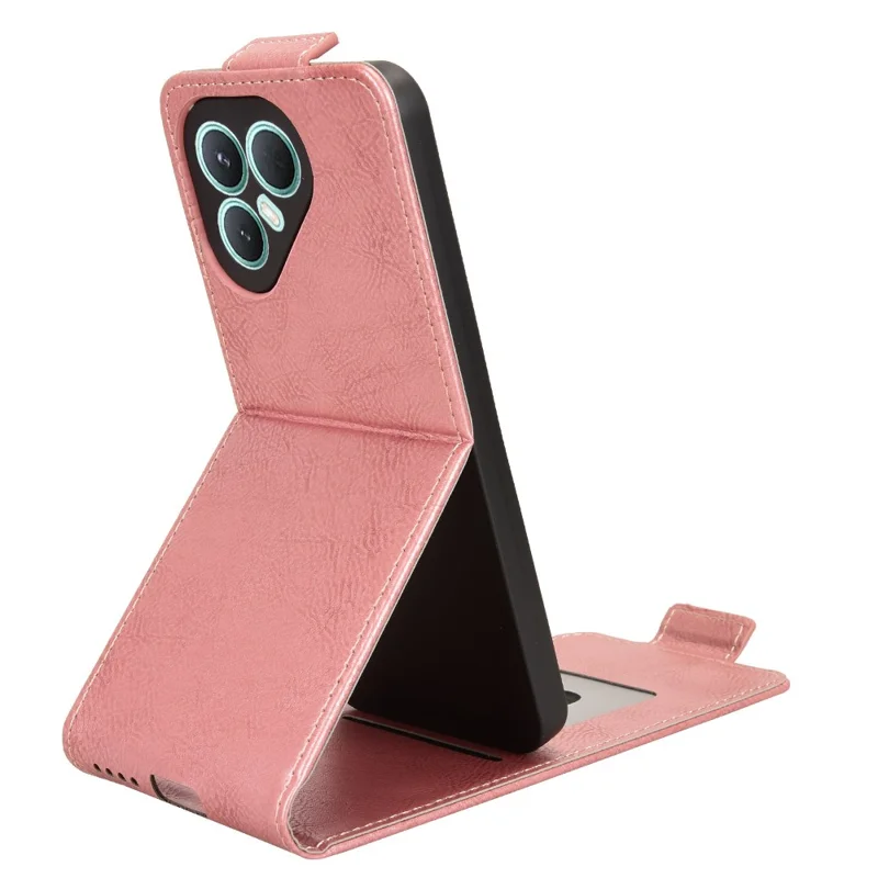 For TECNO Pova 7 Ultra 5G Stand Case Magnetic Clasp Vertical Flip Leather Phone Cover with Card Holder - Rose Gold