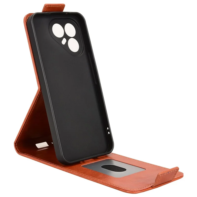 For TECNO Pova 7 Ultra 5G Stand Case Magnetic Clasp Vertical Flip Leather Phone Cover with Card Holder - Orange