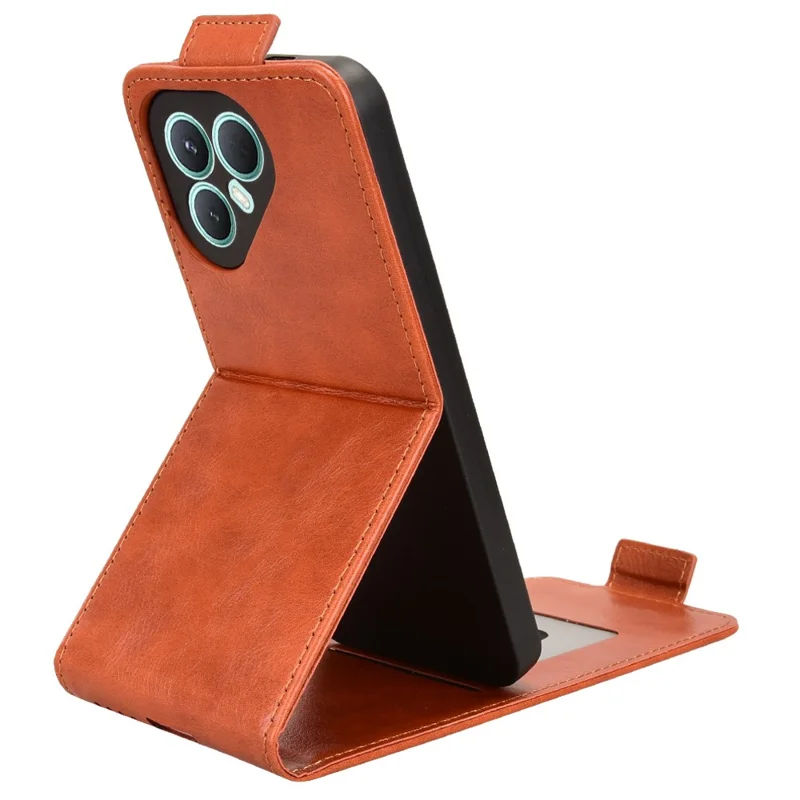 For TECNO Pova 7 Ultra 5G Stand Case Magnetic Clasp Vertical Flip Leather Phone Cover with Card Holder - Orange