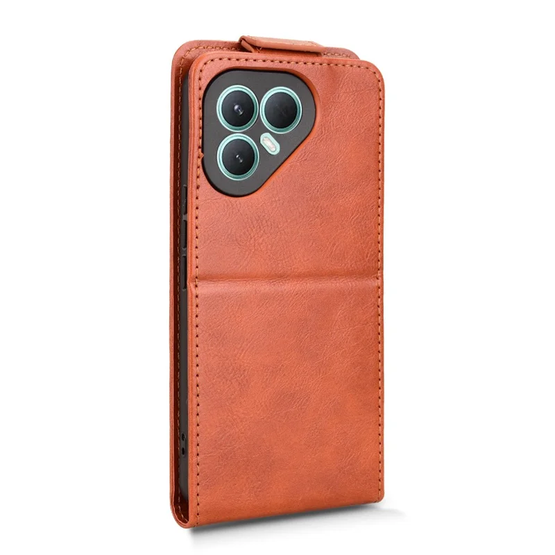 For TECNO Pova 7 Ultra 5G Stand Case Magnetic Clasp Vertical Flip Leather Phone Cover with Card Holder - Orange