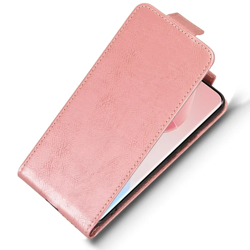 For Infinix Hot 60 Pro+ 4G Stand Case Magnetic Clasp Vertical Flip Leather Phone Cover with Card Holder - Rose Gold