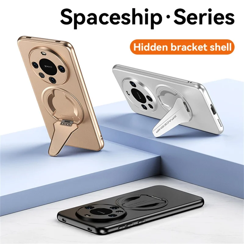 Funda para Huawei Mate 70 Pro / Mate 70 Pro+ Compatible con MagSafe con Soporte Oculto, Carcasa de PC TPU Mate con Sensación de Piel - Negro
