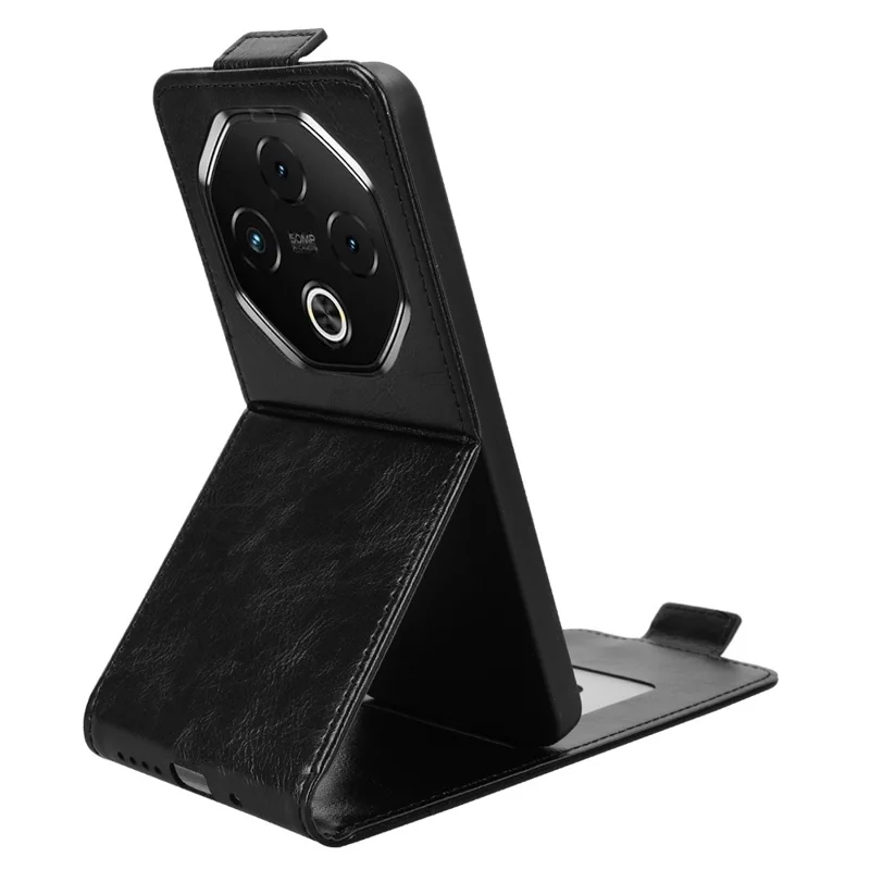 Funda de teléfono de cuero con cierre magnético vertical y soporte para tarjetas para Umidigi G100 Pro 4G / G100 5G - Negro