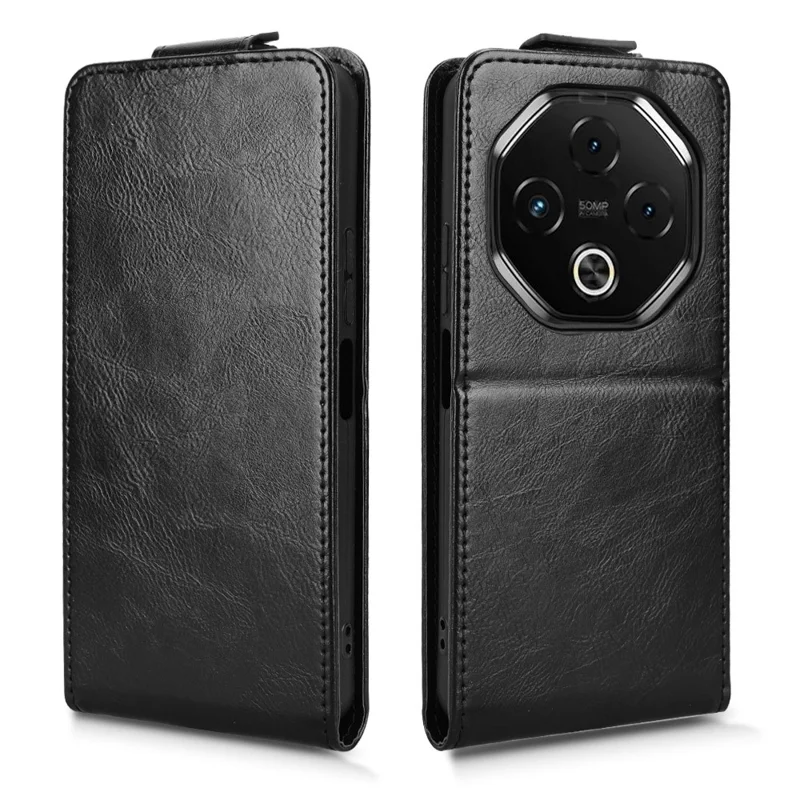 Funda de teléfono de cuero con cierre magnético vertical y soporte para tarjetas para Umidigi G100 Pro 4G / G100 5G - Negro