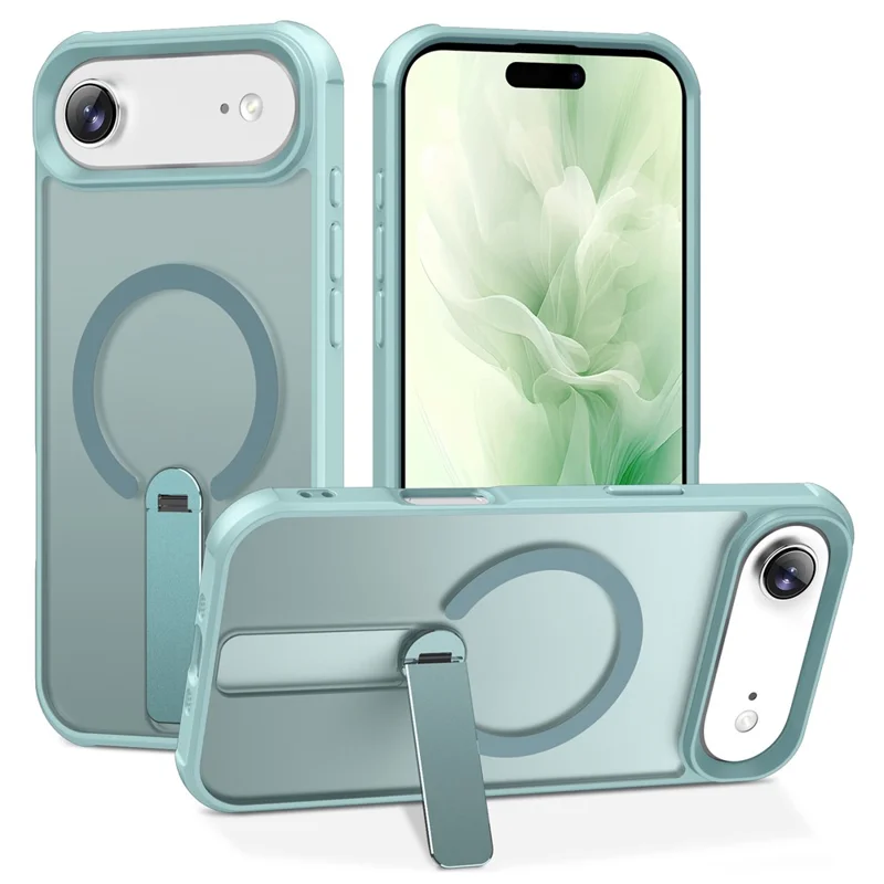 For iPhone Air Case Compatible with MagSafe Kickstand TPU + PC Drop Protection Phone Cover - Lake Blue