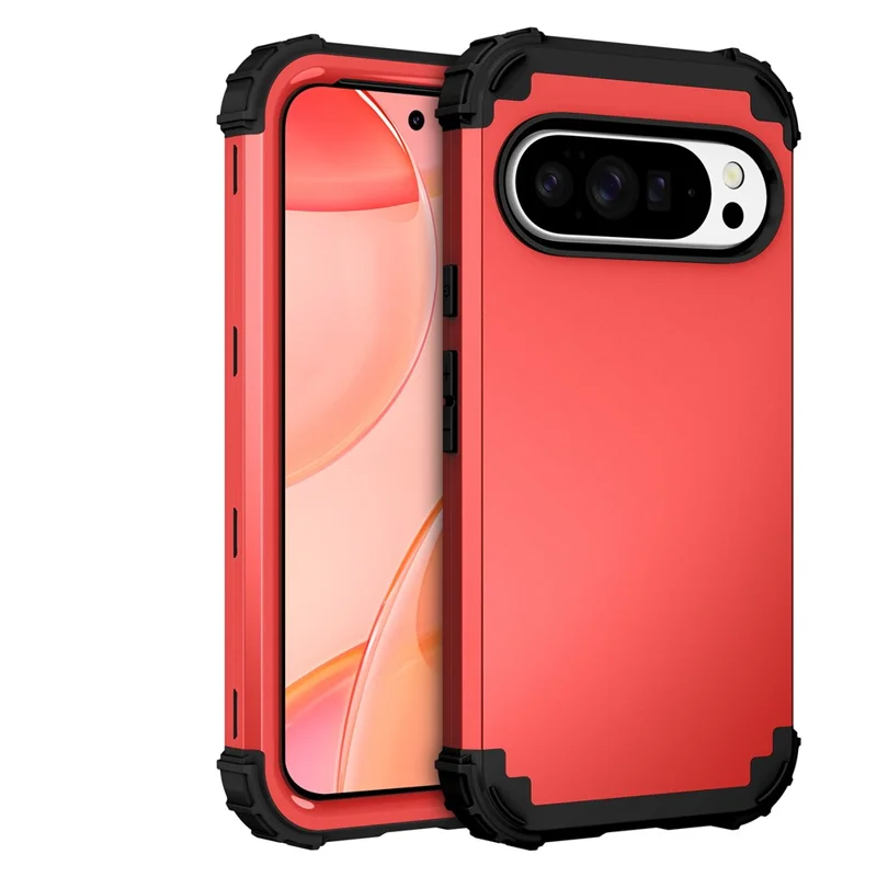 For Google Pixel 10 / 10 Pro Case Shockproof PC + TPU Phone Back Cover - Red