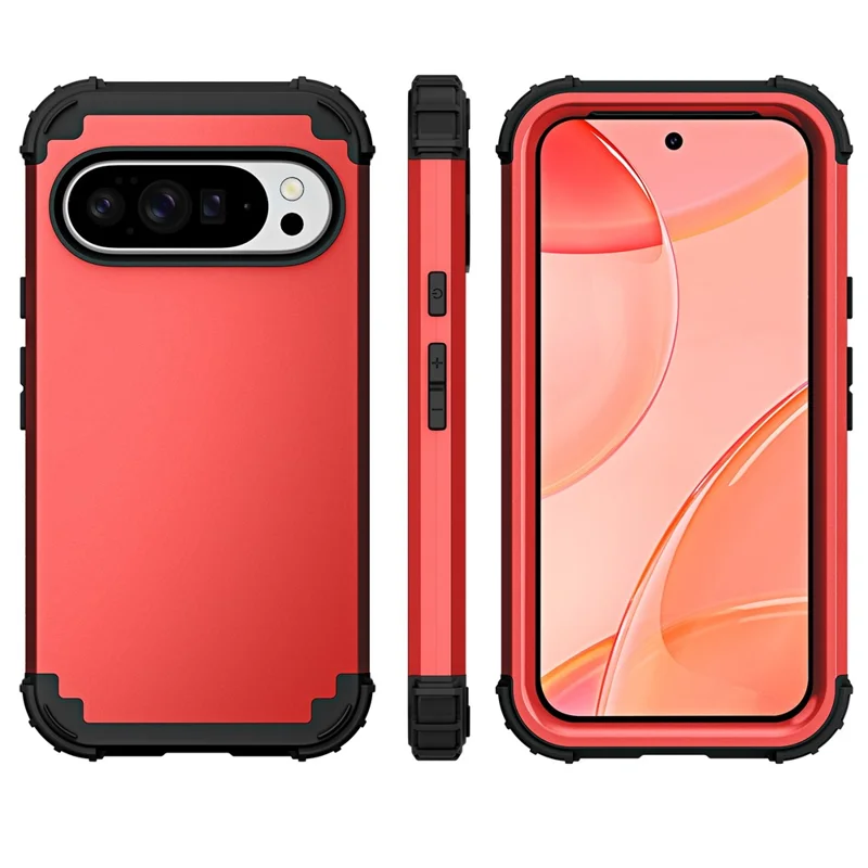 For Google Pixel 10 / 10 Pro Case Shockproof PC + TPU Phone Back Cover - Red