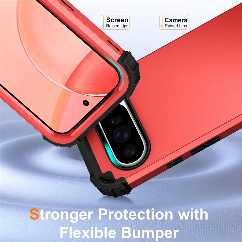 For Google Pixel 10 / 10 Pro Case Shockproof PC + TPU Phone Back Cover - Red