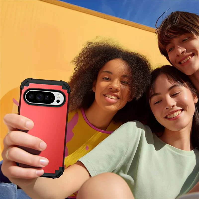 For Google Pixel 10 / 10 Pro Case Shockproof PC + TPU Phone Back Cover - Red