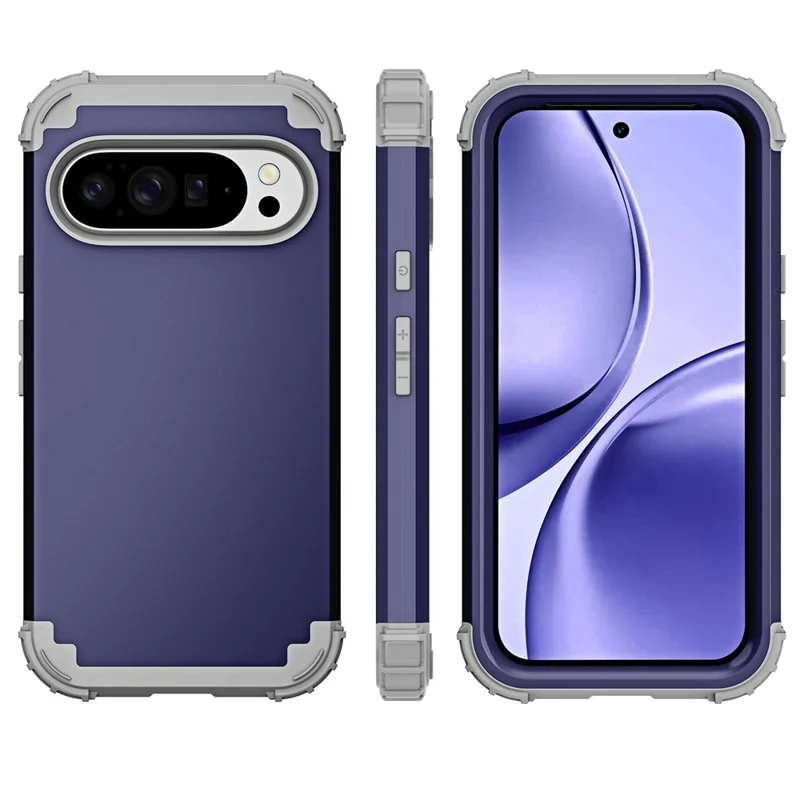 For Google Pixel 10 Pro XL Case Shockproof PC + TPU Phone Back Cover - Navy Blue