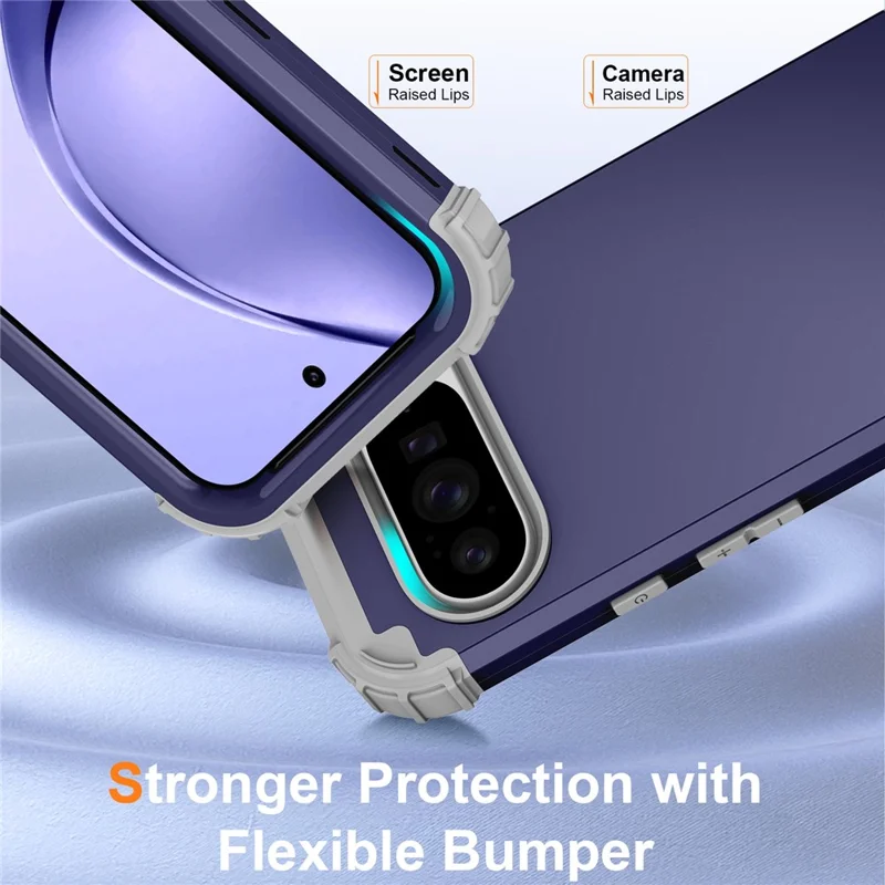 For Google Pixel 10 Pro XL Case Shockproof PC + TPU Phone Back Cover - Navy Blue