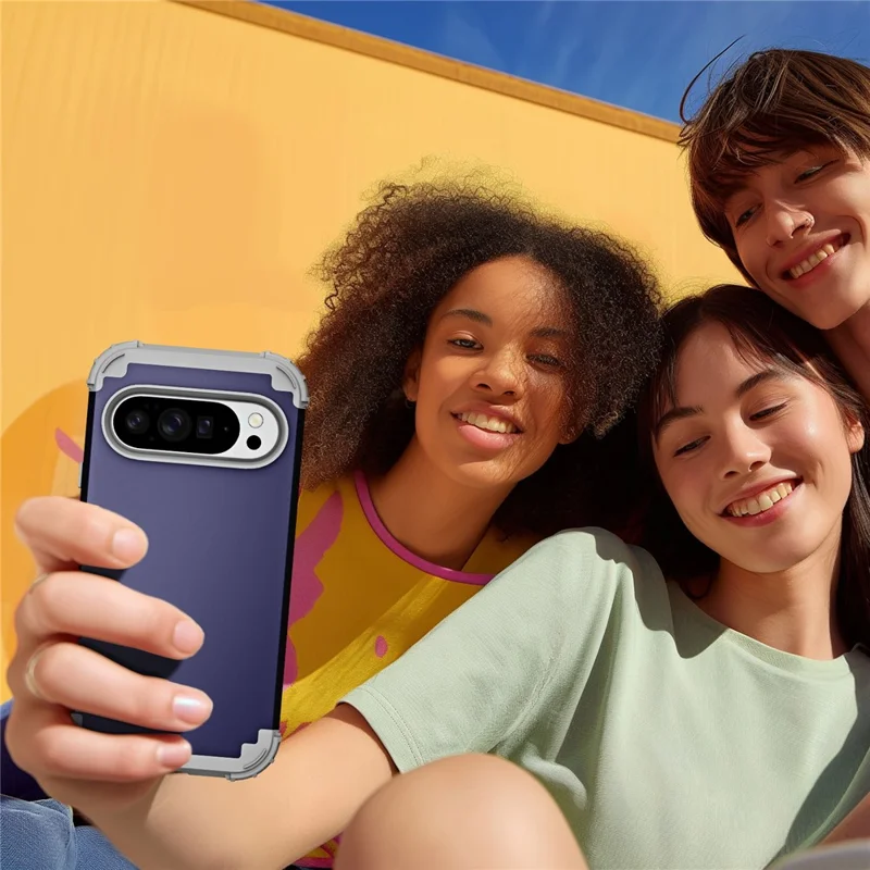 For Google Pixel 10 Pro XL Case Shockproof PC + TPU Phone Back Cover - Navy Blue