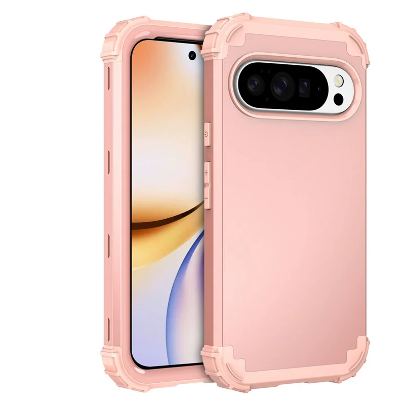 For Google Pixel 10 Pro XL Case Shockproof PC + TPU Phone Back Cover - Rose Gold