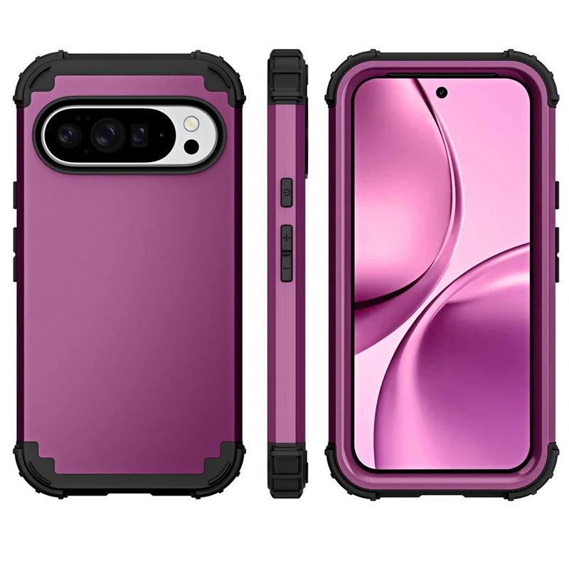 For Google Pixel 10 Pro XL Case Shockproof PC + TPU Phone Back Cover - Purple