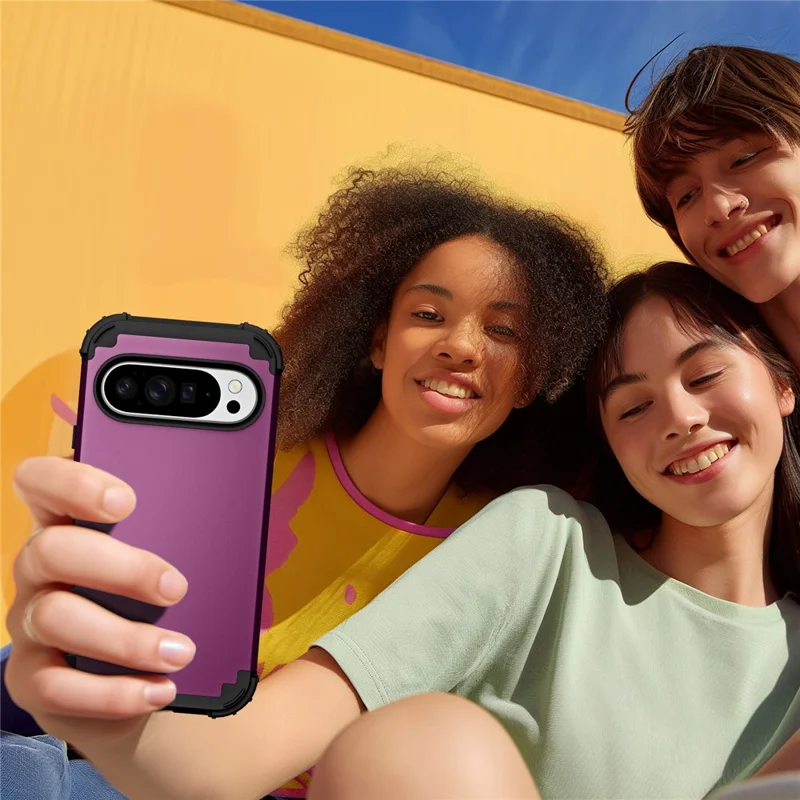 For Google Pixel 10 Pro XL Case Shockproof PC + TPU Phone Back Cover - Purple