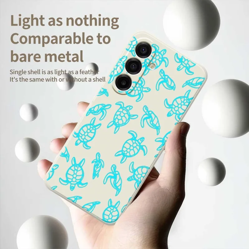 For Samsung Galaxy A17 5G / A17 4G Case Tortoise Pattern Printing Straight Edge TPU Phone Back Cover - Green