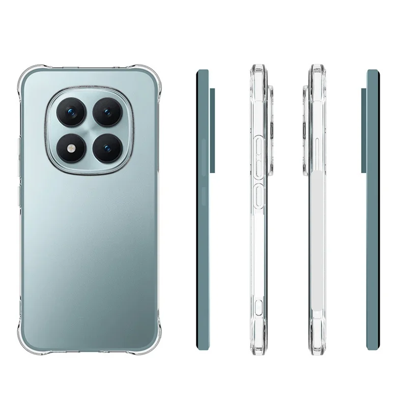 Custodia per telefono cellulare Xiaomi Redmi Note 15 Pro+ 5G TPU Anti-scivolo Trasparente