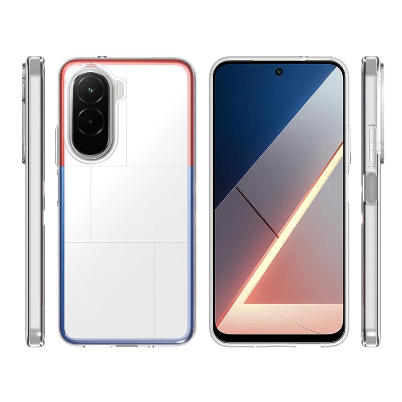 Für Xiaomi Poco M7 Plus 5G / M7 4G Hülle Wasserschutzresistente TPU-Klar-Handy-Rückabdeckung