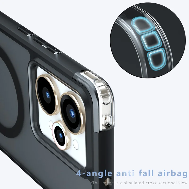 Per Realme 15 Pro 5G / 15 5G Custodia Compatibile con MagSafe TPU + Pelle Opaca PC Custodia per Telefono a Tocco
