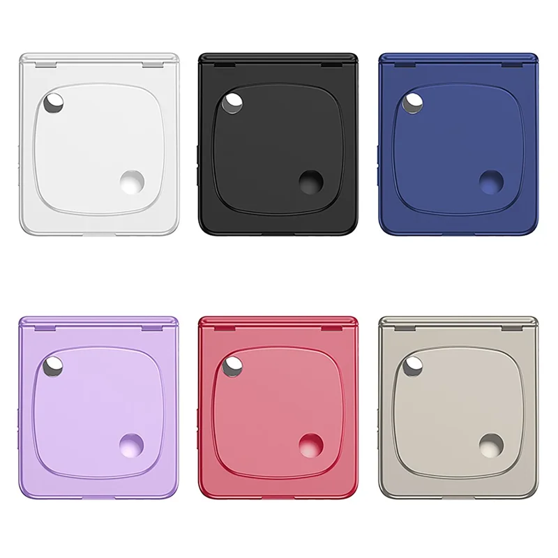 GKK For Samsung Galaxy Z Flip7 5G Case with Mirror Magnetic Folding Hinge PC Tempered Glass Phone Cover - Black