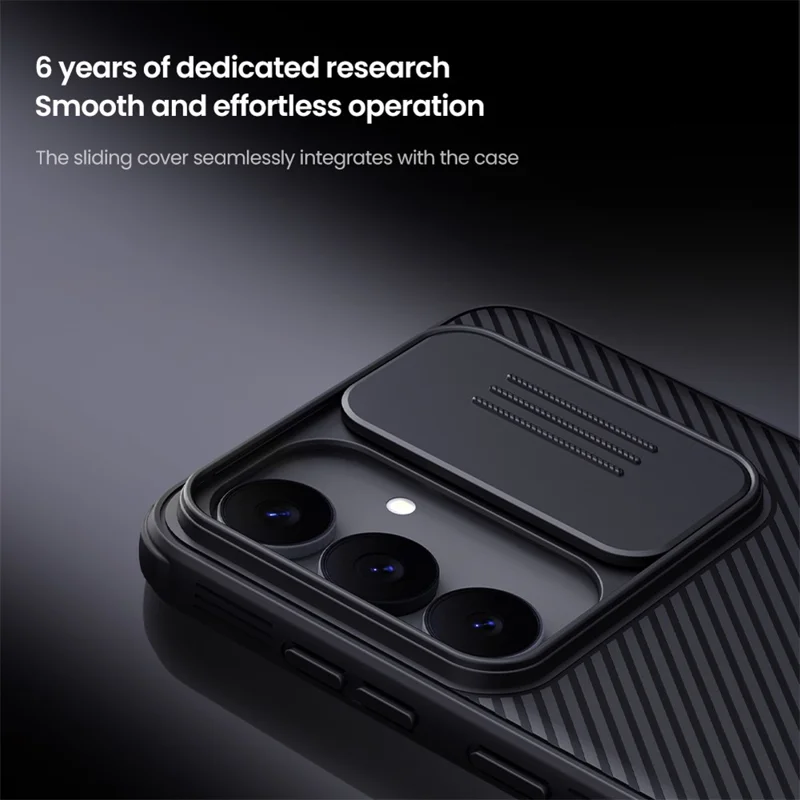 NILLKIN Camshield Pro Series for Samsung Galaxy S25 FE Case PC + TPU Slide Camera Lid Phone Cover