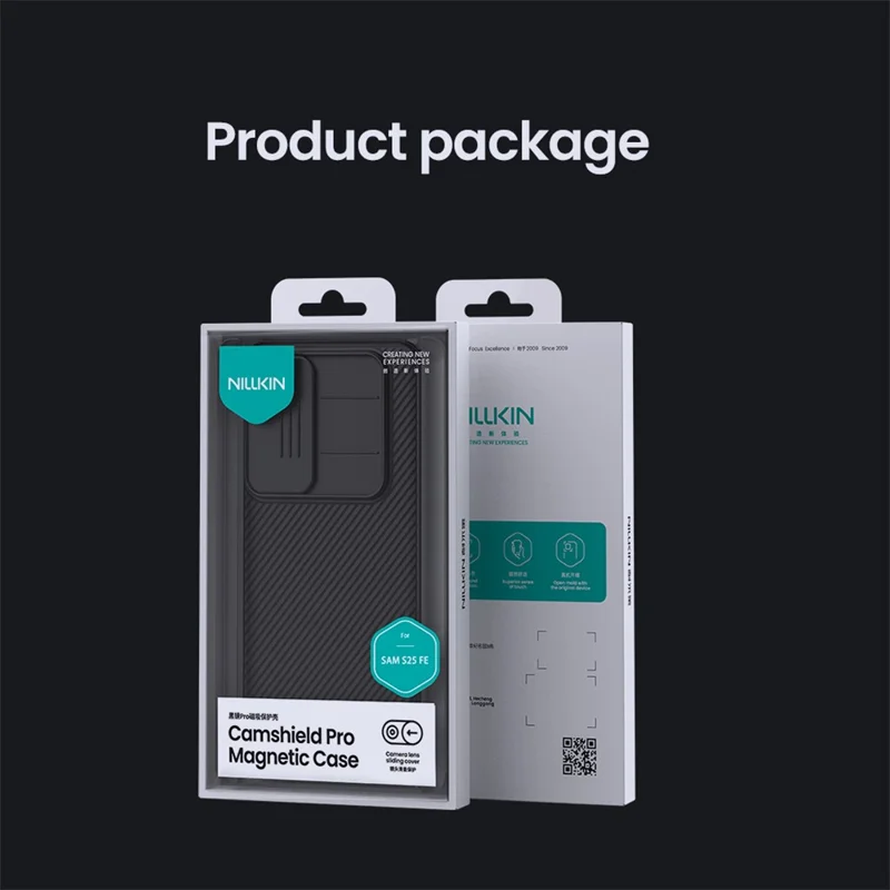 NILLKIN Camshield Pro for Samsung Galaxy S25 FE Case Compatible with MagSafe TPU + PC Phone Cover with Slider Camera