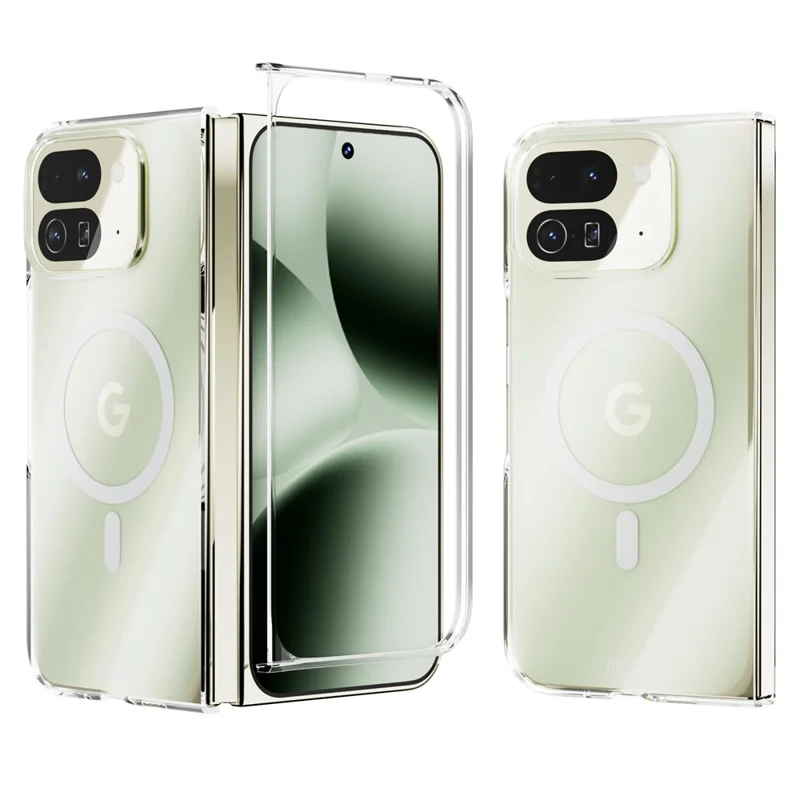 ABEEL Para Google Pixel 10 Pro Fold Capa Magnética Transparente PC Anti Arranhões Capa de Telefone