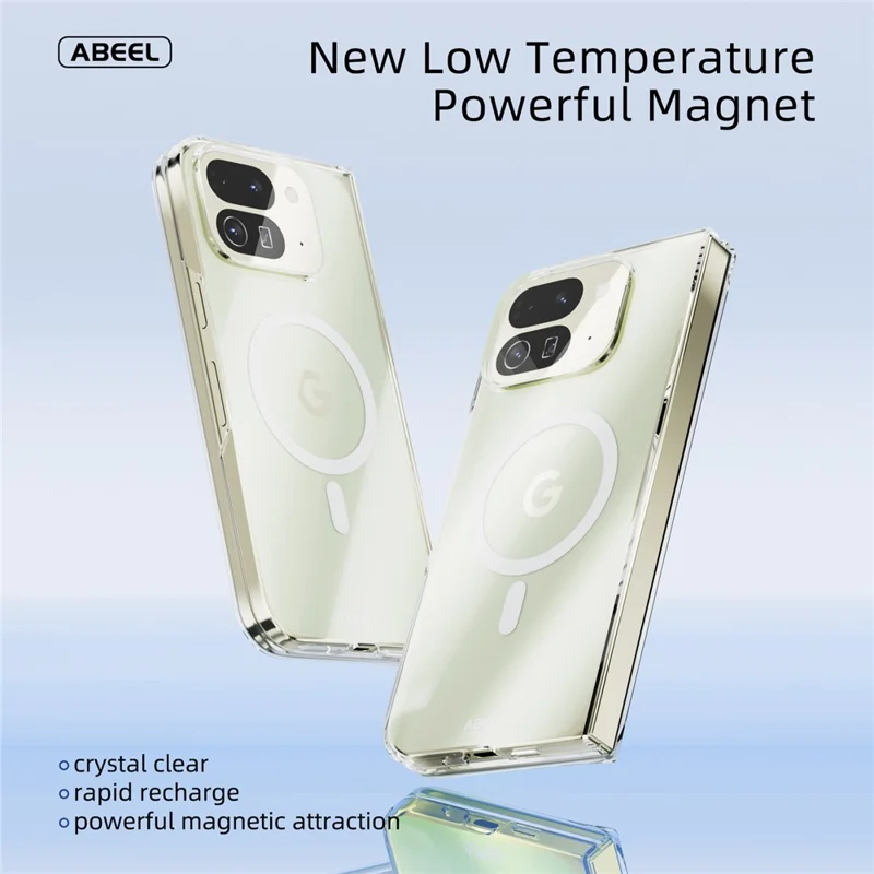 ABEEL Para Google Pixel 10 Pro Fold Capa Magnética Transparente PC Anti Arranhões Capa de Telefone