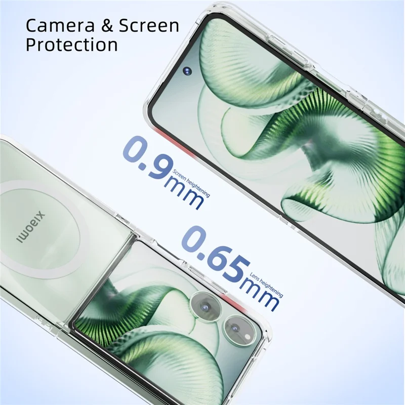 Capa Magnética Transparente ABEEL Anti-Riscos para Xiaomi Mix Flip 2