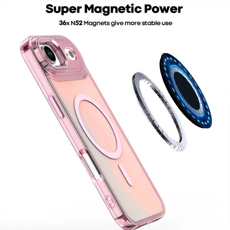 Til iPhone Air Case kompatibel med MagSafe Farveskiftende PC TPU Telefon Bagdæksel - Himmeblå