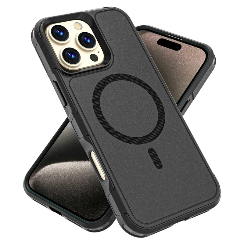 For iPhone 16 Pro Max Case Compatible with MagSafe PC + TPU Anti-drop Phone Cover
