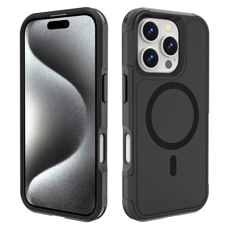 Capa para iPhone 16 Pro Compatível com MagSafe PC + Capa de Telefone Anti-queda de TPU
