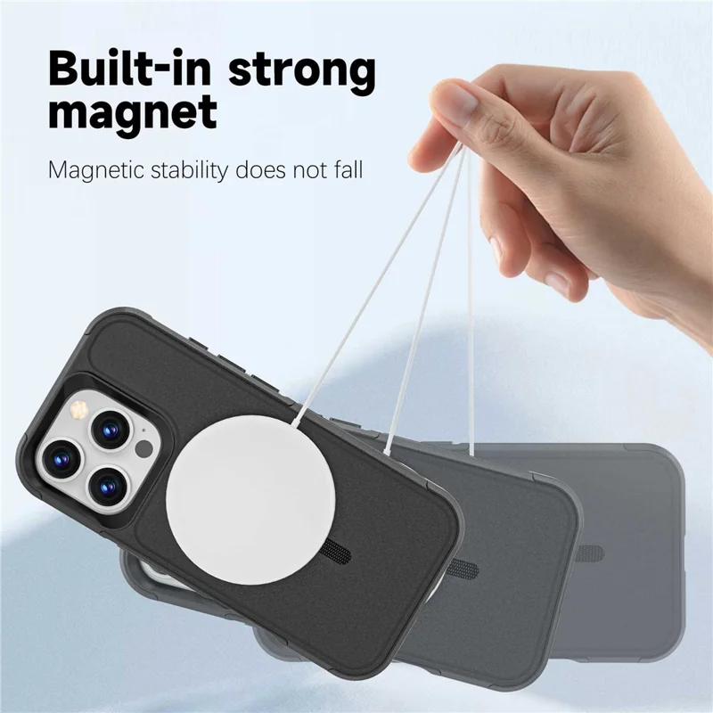 Capa para iPhone 16 Pro Compatível com MagSafe PC + Capa de Telefone Anti-queda de TPU