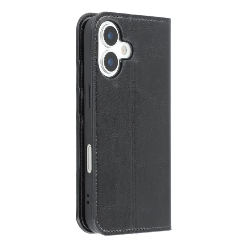 For iPhone 17 Stand Cases Genuine Split Leather Wallet Phone Cover Magnetic Closure
