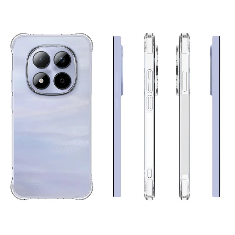Funda de teléfono móvil TPU para Xiaomi Redmi Note 15 Pro 5G, antideslizante, transparente