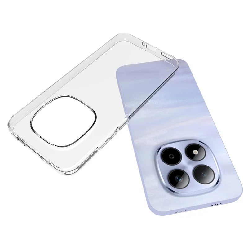 Funda Resistente a Marcas de Agua para Xiaomi Redmi Note 15 Pro 5G, Cubierta Trasera Transparente de TPU para Teléfono