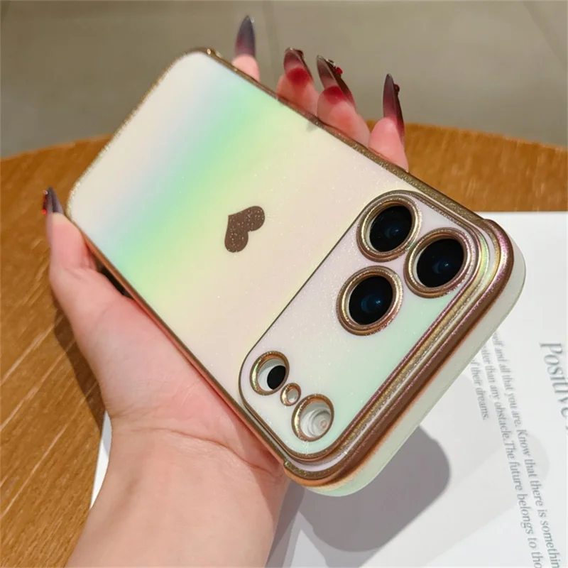 For iPhone 17 Pro Max Magnetic Case TPU Dazzling Color Electroplated Phone Back Cover - White