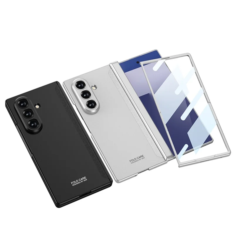 GKK For Samsung Galaxy Z Fold7 5G Case with Clear Screen Film Magnetic Hinge Protection Phone Cover - Dark Blue