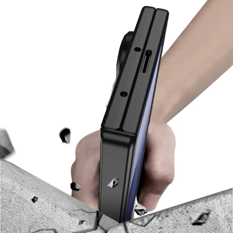 GKK For Samsung Galaxy Z Fold7 5G Case with Clear Screen Film Magnetic Hinge Protection Phone Cover - Titanium Grey