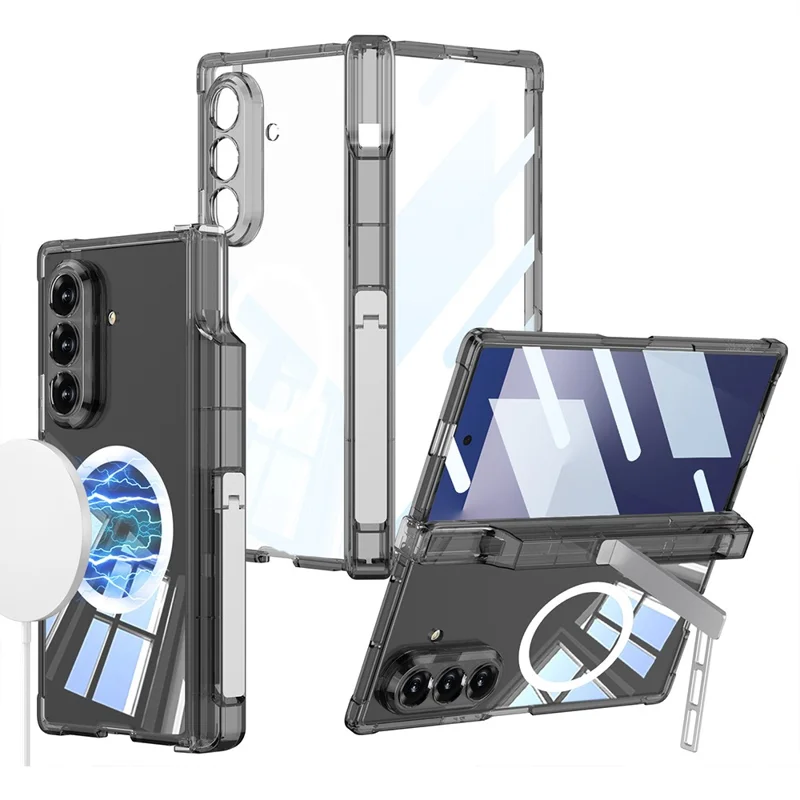 GKK For Samsung Z Fold 7 5G Airbag Hinge Kickstand S Pen Holder Wireless Charging Built-in Magnet Shockproof Foldable Case