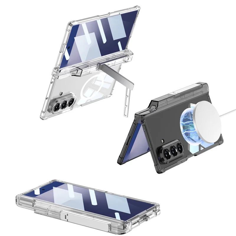 GKK For Samsung Z Fold 7 5G Airbag Hinge Kickstand S Pen Holder Wireless Charging Built-in Magnet Shockproof Foldable Case