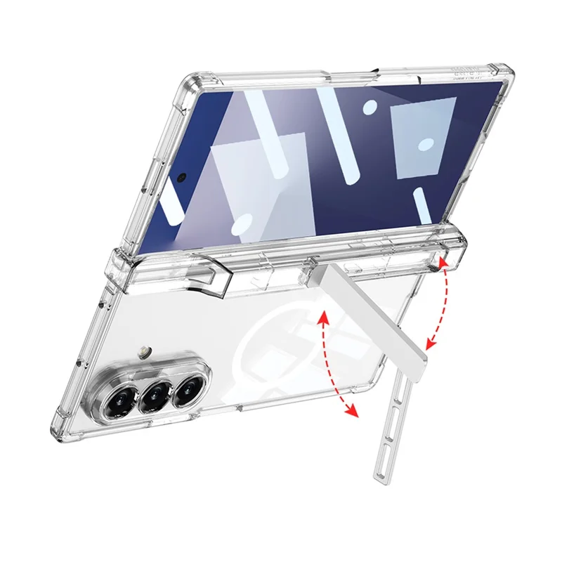GKK For Samsung Z Fold 7 5G Airbag Hinge Kickstand S Pen Holder Wireless Charging Built-in Magnet Shockproof Foldable Case