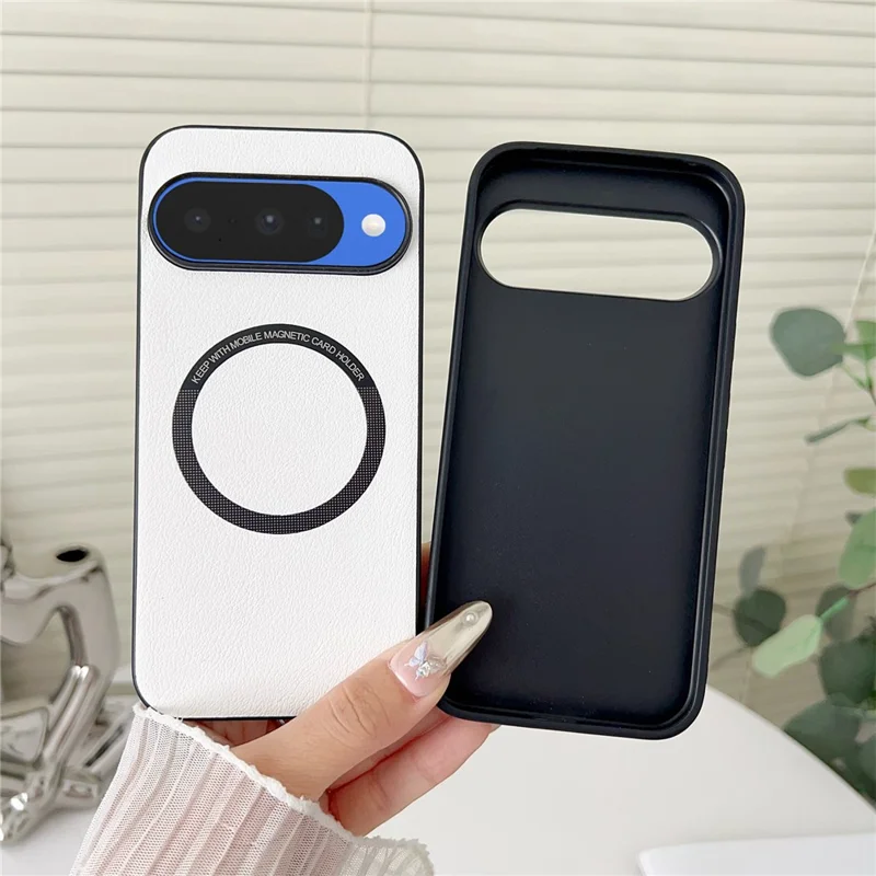 For Google Pixel 10 / 10 Pro Case Anti-Drop PU Leather + PC Cover Magnetic Case - White