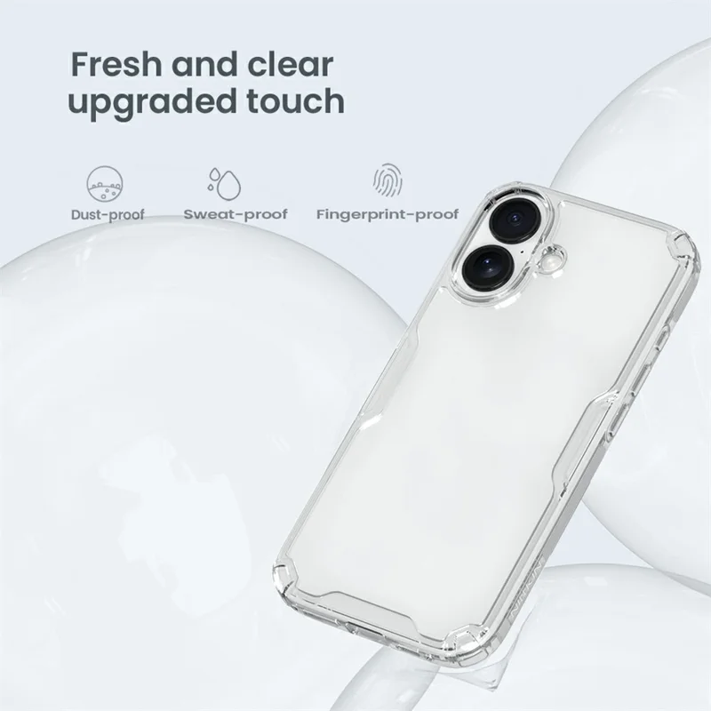 NILLKIN Nature Pro Series For iPhone 17 Case PC + TPU Anti-Scratch Clear Back Cover - Transparent