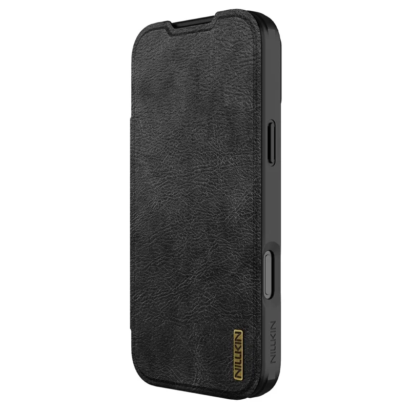 NILLKIN Qin Pro Series for iPhone 17 Pro Max Case with Card Slots Leather Phone Cover - Black