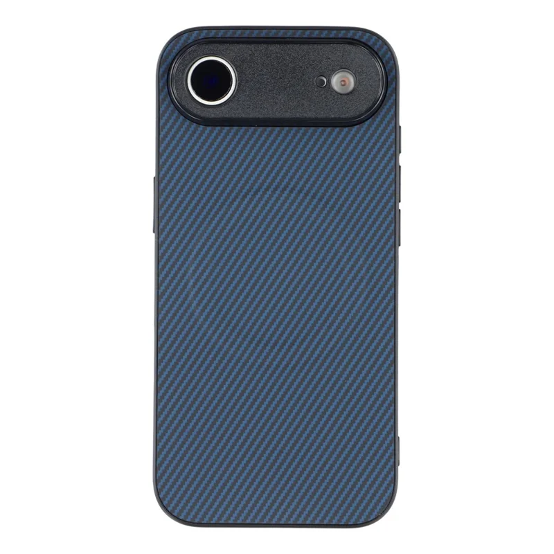 For iPhone Air Magnetic Case Carbon Fiber Texture TPU PC Phone Back Cover - Blue