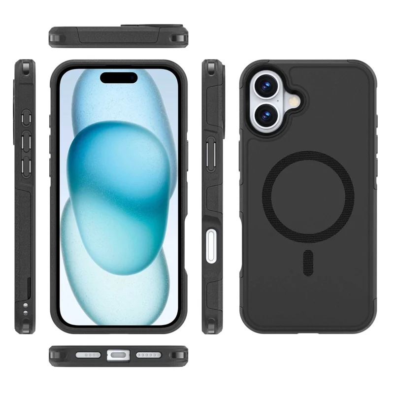 iPhone 16 Plus Hülle kompatibel mit MagSafe PC + TPU Stoßfeste Handyhülle