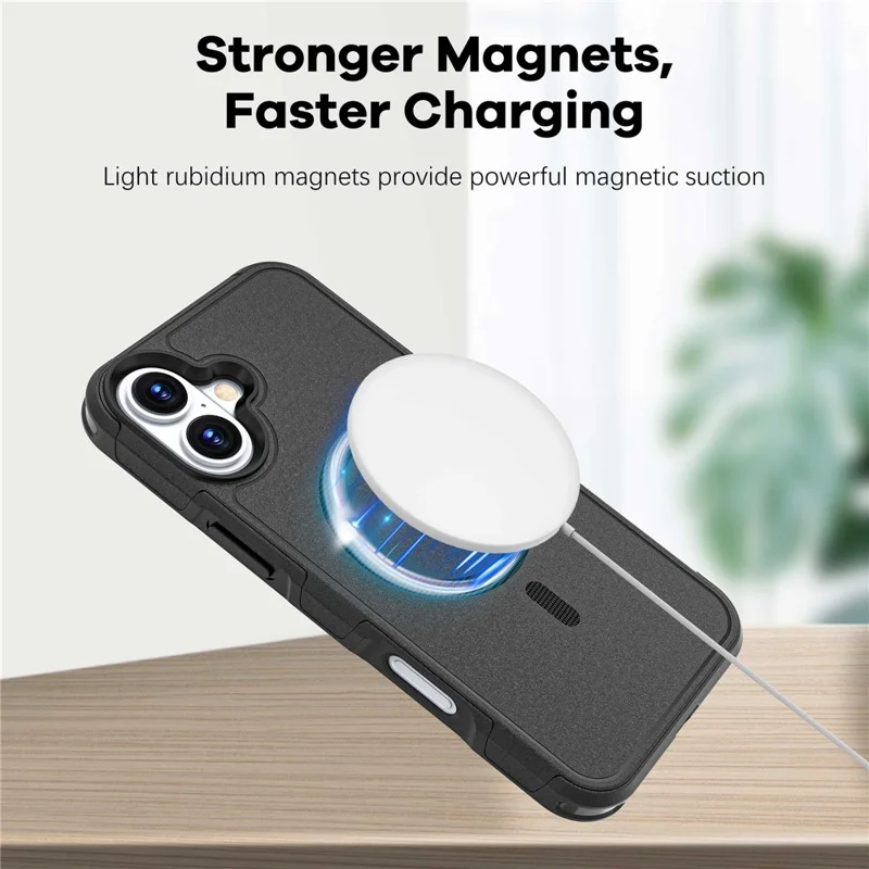 iPhone 16 Plus Hülle kompatibel mit MagSafe PC + TPU Stoßfeste Handyhülle