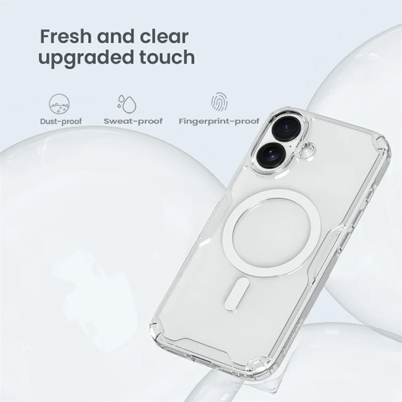 NILLKIN Nature Pro Series for iPhone 17 Case Compatible with MagSafe TPU + PC Ultra Clear Phone Case - Transparent